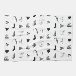 Monochrome Nature Tea Towel キッチンタオル
