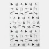Monochrome Nature Tea Towel キッチンタオル (縦)