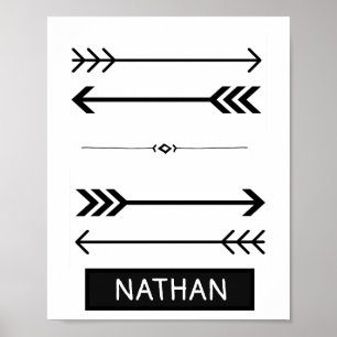 Monochrome Nursery Wall Art ポスター