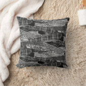 Monochrome Patchwork Accent クッション (ブランケット)