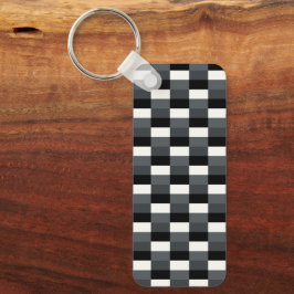 Monochrome Pattern of Gray, Grey, Black and White キーホルダー