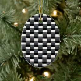 Monochrome Pattern of Gray, Grey, Black and White セラミックオーナメント