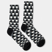 Monochrome Pattern of Gray, Grey, Black and White ソックス (右)