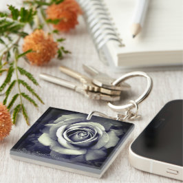 Monochrome Rose:Acrylic Keychain キーホルダー