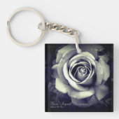 Monochrome Rose:Acrylic Keychain キーホルダー (正面)