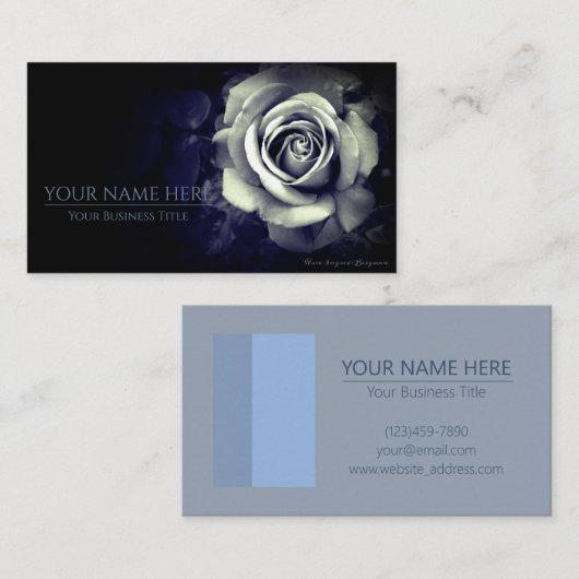 Monochrome Rose：Business Card 名刺 (正面/裏面)
