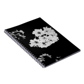 Monochrome Sakura Notebook - Elegant Black & White ノートブック