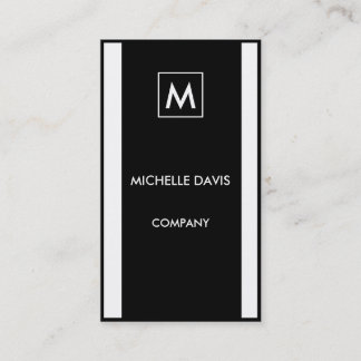 Monochrome simple 2-tone 名刺
