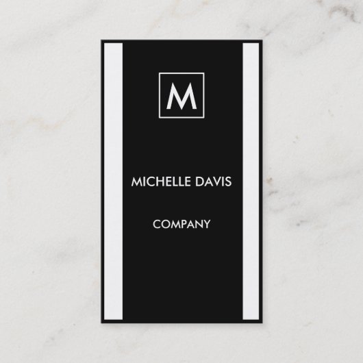 Monochrome simple 2-tone 名刺 (正面)