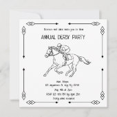 Monochrome Sketch Annual Derby Party Invitation 招待状 (正面)