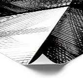 Monochrome Slinky Tumbling Down Chrome Steps ポスター (コーナー)
