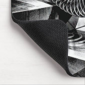 Monochrome Slinky Tumbling Down Chrome Steps マウスパッド (コーナー)