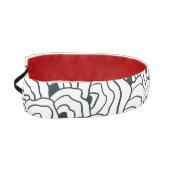 Monochrome Wave Pattern,  Modern Abstract Line Art アスレチックヘッドバンド (左)