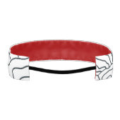 Monochrome Wave Pattern,  Modern Abstract Line Art アスレチックヘッドバンド (裏面)