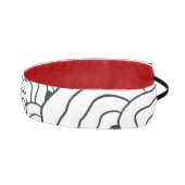 Monochrome Wave Pattern,  Modern Abstract Line Art アスレチックヘッドバンド (右)