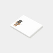 Monocleおよびシルクハットを持つかわいくファンシーな子犬 ポストイット (アングル)