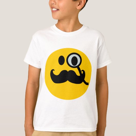 Monocle及び髭のカスタマイズ可能なbackgrnd) Tシャツ (正面)