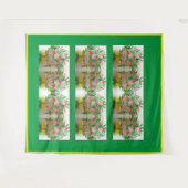 Monocromaticのフラットパックの花束 タペストリー (正面(横))