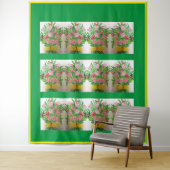 Monocromaticのフラットパックの花束 タペストリー (インサイチュ)