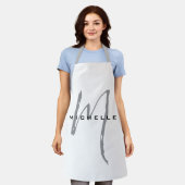 Monogramあなたの名前の特別なギフト愛するもの エプロン (着用した状態)