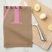 Monogramあなたの名前の特別なギフト愛するもの キッチンタオル (四つ折り)