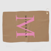 Monogramあなたの名前の特別なギフト愛するもの ゴルフタオル (横)