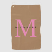 Monogramあなたの名前の特別なギフト愛するもの ゴルフタオル (正面)
