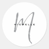 Monogramあなたの名前の特別なギフト愛するもの ラウンドシール (正面)