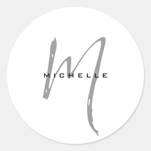 Monogramあなたの名前の特別なギフト愛するもの ラウンドシール (正面)