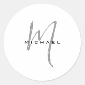 Monogramあなたの名前は特別な最愛の人 ラウンドシール (正面)