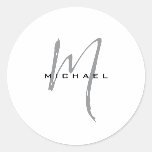 Monogramあなたの名前は特別な最愛の人 ラウンドシール (正面)