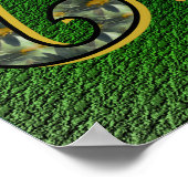 Monogramあなたの名前イニシャルCデイジーポスター ポスター (角)