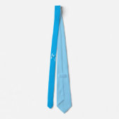 Monogramあなたの名前スペシャルギフト最愛のAzure Blue ネクタイ (裏面)