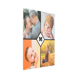 Monogramで家族の写真コラージュを作成する メタルプリント