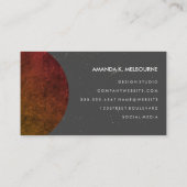 Monogramとテクスチャ付きカラーウェイ 名刺 (裏面)