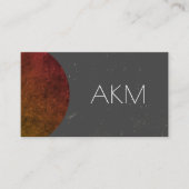 Monogramとテクスチャ付きカラーウェイ 名刺 (正面)