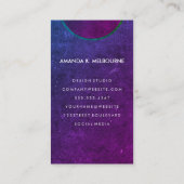 Monogramとテクスチャ付きカラーウェイ 名刺 (裏面)