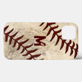 MONOGRAMまたはジャージー番号の野球用電話ケース Case-Mate iPhoneケース (裏面 (横))