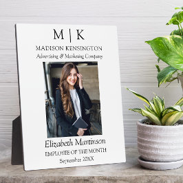 Monogramまたはロゴの追加Employee Business Award Desk フォトプラーク