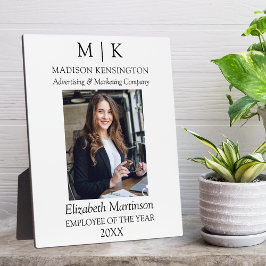 MonogramまたはAdd Logo Employee of the Year Business フォトプラーク