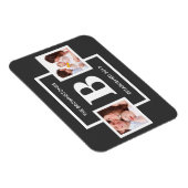 Monogramを使用した家族パーソナライズされた写真 マグネット (右側)