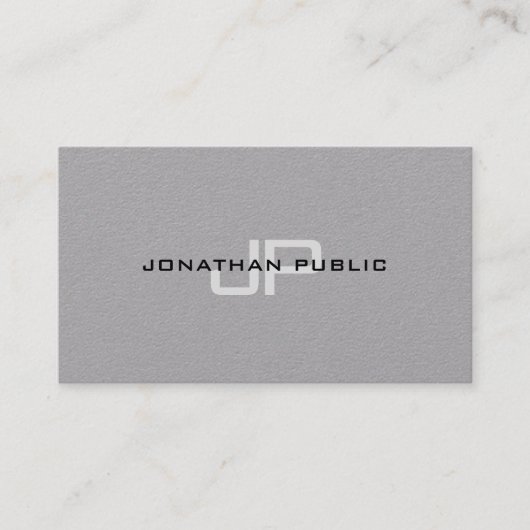 Monogramエレガントミニマリストテンプレート 名刺 (正面)