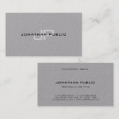 Monogramエレガントミニマリストテンプレート 名刺 (正面/裏面)