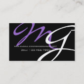 Monogramエレガントモダン名刺 名刺 (裏面)