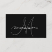 Monogramエレガント名刺テンプレート 名刺 (裏面)