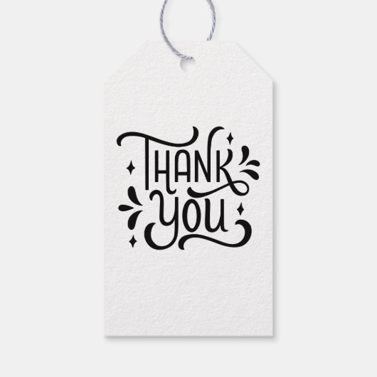 Monogramスクリプエレガントトにミニマル感謝結婚 ギフトタグ (裏面)