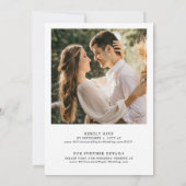 MonogramスクリプトフォトウェディングRSVPとの招待 招待状 (裏面)