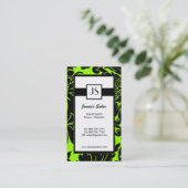 Monogramスタイリッシュ名刺 予約カード (スタンド正面)