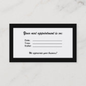 Monogramスタイリッシュ名刺 予約カード (裏面)