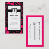 Monogramスタイリッシュ名刺 予約カード (正面/裏面)